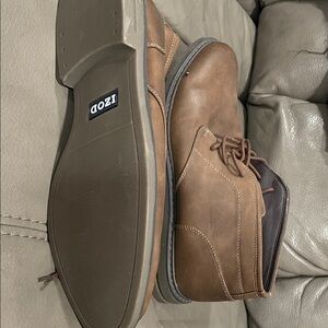 Izod Men's Brown Leather Caravan Boots